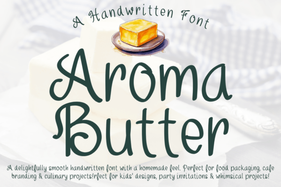 Aroma Butter: A Handwritten Font for Calm Design
