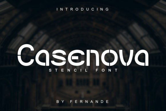 Casenova: Modern Stencil Font