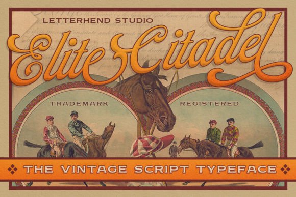 Elite Citadel: A Vintage Script Font for Business Elegance