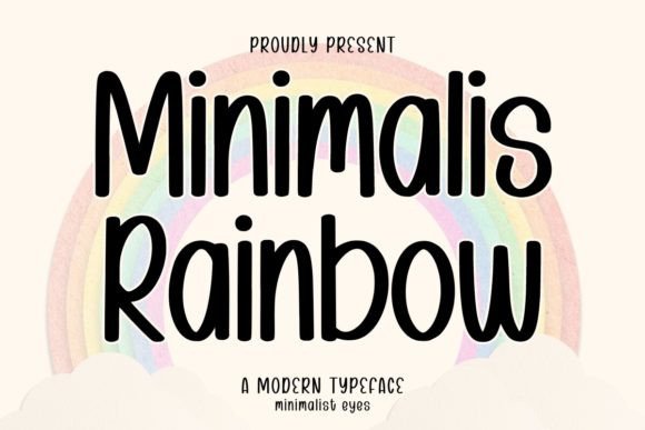 Minimalis Rainbow Font for Festive Design