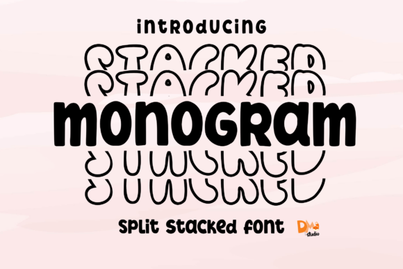 Stacked Monogram: A Bold Typographic Statement