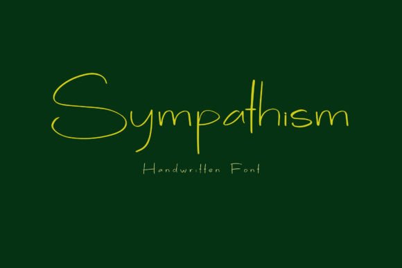 Sympathism: A Bold Handwriting Font