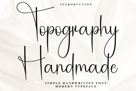 Topography Handmade Font for Web Design